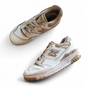 New Balance 550 Sneakers – White/Incense (White/Linen) – Women’s 6.5